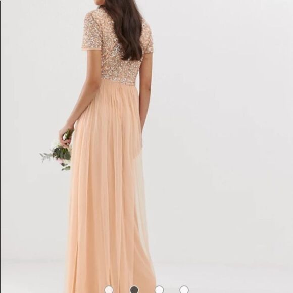 Sequin top tulle maxi dress - Maya - Picture 8 of 8